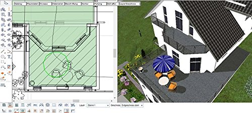 CADarchitekt V.3 Professional - 3D Hausplaner Architektur Software / 2D Grundriss Programm -